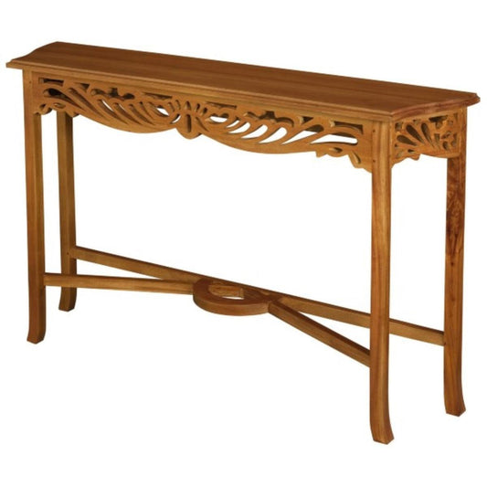MANOR SOLID MAHOGANY TIMBER CONSOLE TABLE/HALL TABLE 120CM IN LIGHT PECAN - MyChocolateWood