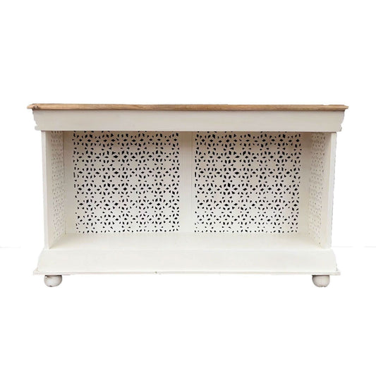 MARAKESH 2 TONE COLOUR CONSOLE/BUFFET - OPEN BACK - IN MANGO WOOD - MyChocolateWood