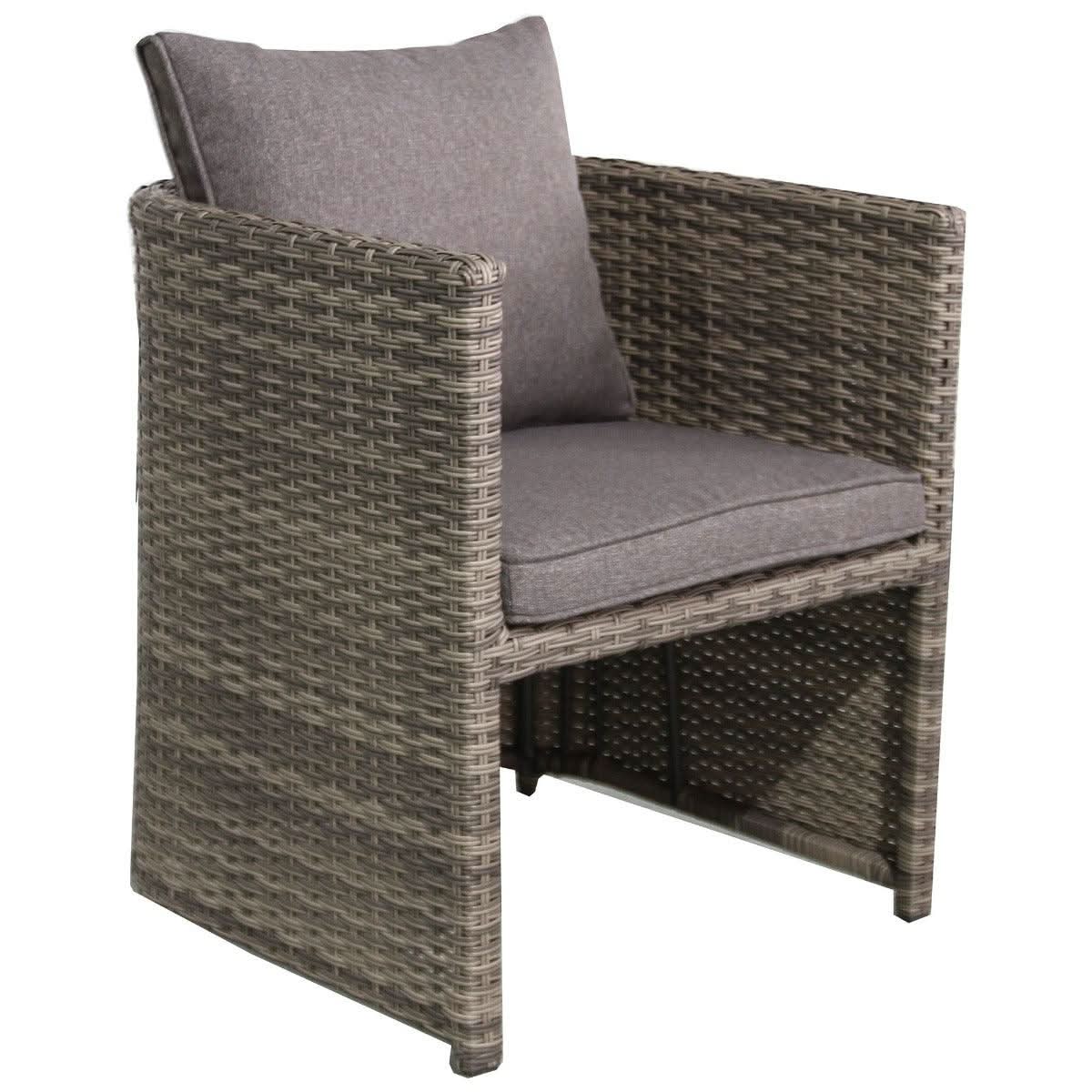 MARIELLA 3 PIECE WICKER BALCONY DINING SET 120CM - MyChocolateWood