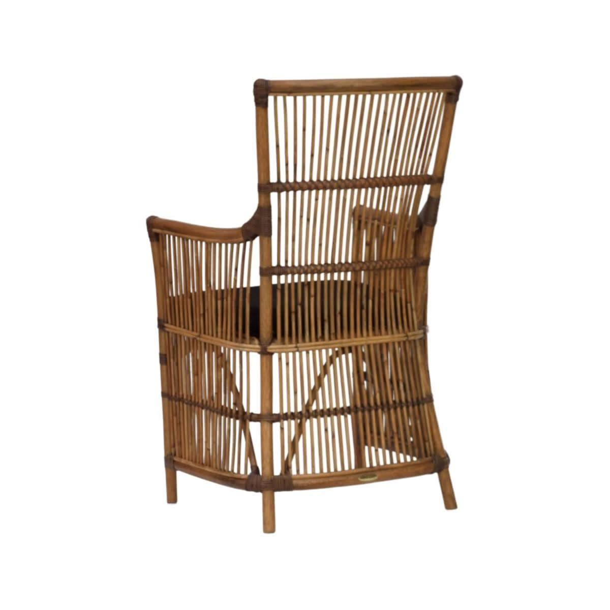 MARIO HAMPTON STYLE RATTAN CANE ARMCHAIR IN ANTIQUE BROWN - MyChocolateWood