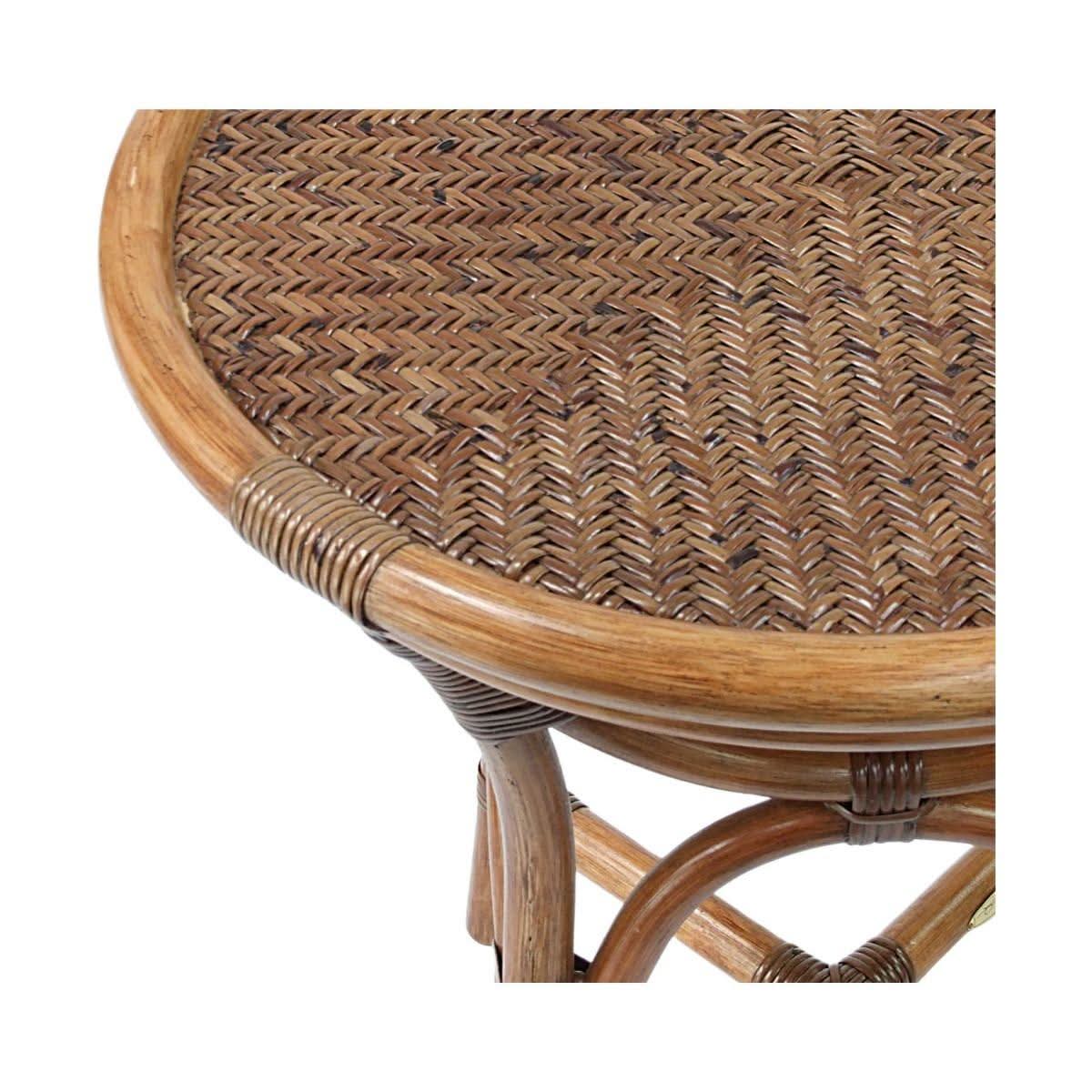 MARIO RATTAN SIDE TABLE /LAMP TABLE - TOBBACO - MyChocolateWood