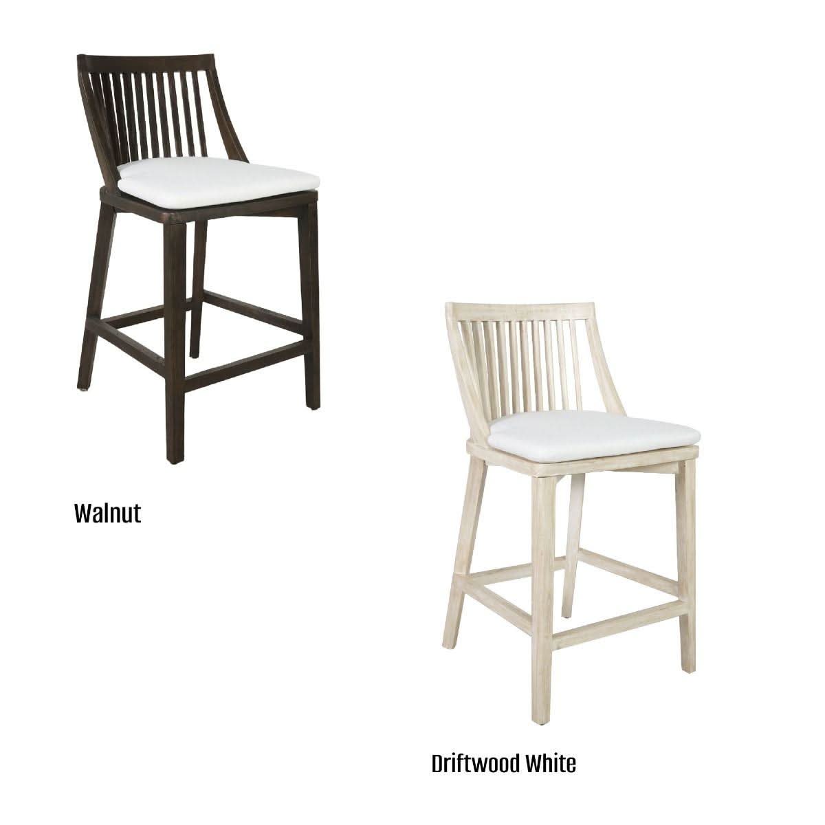 MARLEY MANGO WOOD HAMPTONS COUNTER STOOL WALNUT - MyChocolateWood