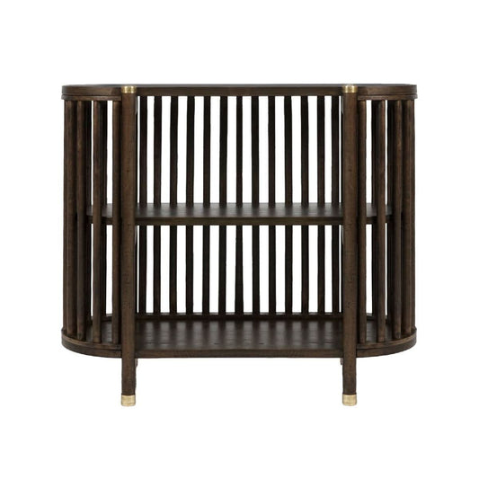 MARLEY MANGO WOOD LOW BOOKCASE WALNUT - MyChocolateWood