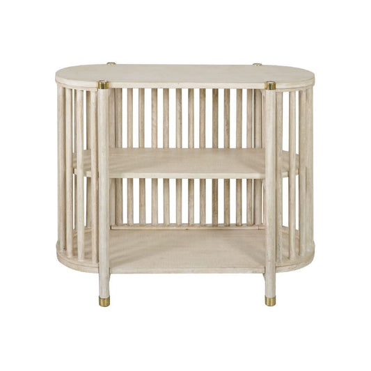 MARLEY MANGO WOOD LOW BOOKCASE WHITE DRIFTWOOD - MyChocolateWood