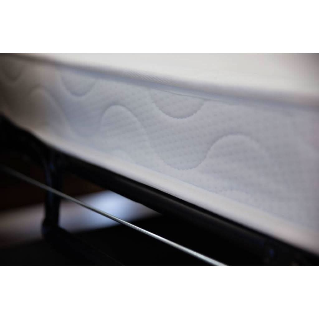 MELINDA FABRIC PULLOUT SOFA BED WITH MEMORY FOAM QUEEN MATTRESS IN CHARCOAL - MyChocolateWood