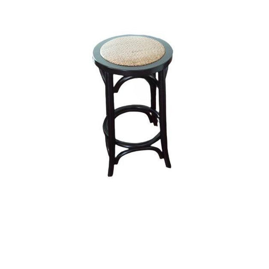 MELROSE OAK BAR STOOL IN BLACK 65CM HIGH - MyChocolateWood