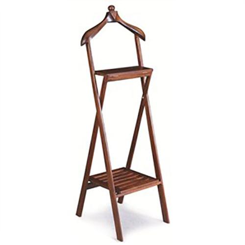 MIRAGE SOLID MAHOGANY FOLDABLE VALET STAND IN MAHOGANY - MyChocolateWood