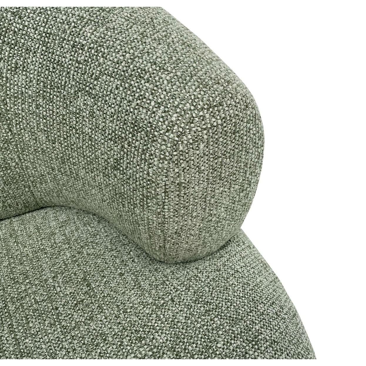 MONA BOUCLE TEXTURED FABRIC CHAIR IN MOSS - MyChocolateWood