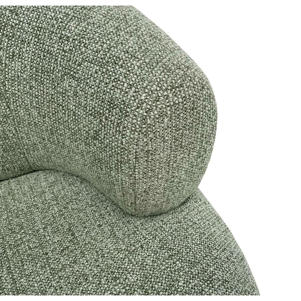 MONA BOUCLE TEXTURED FABRIC CHAIR IN MOSS - MyChocolateWood