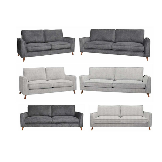 MORNAY FABRIC 2-SEATER & 3-SEATER SOFA SET LOUNGE SET GLACIER COLOUR - MyChocolateWood