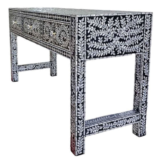 MOTHER OF PEARL ENCHANTING VINE 3 DRAWERS CONSOLE TABLE - MyChocolateWood