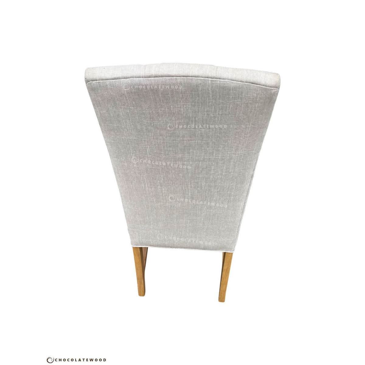 MULAN FABRIC DINING CHAIR IN FLAXEEN - FLOOR STOCK CLEARANCE - MyChocolateWood