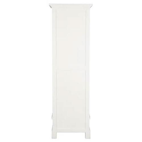 NARROW TASMANIA 1 DRAWER BOOKCASE IN SOLID WHITE FINISH - MyChocolateWood