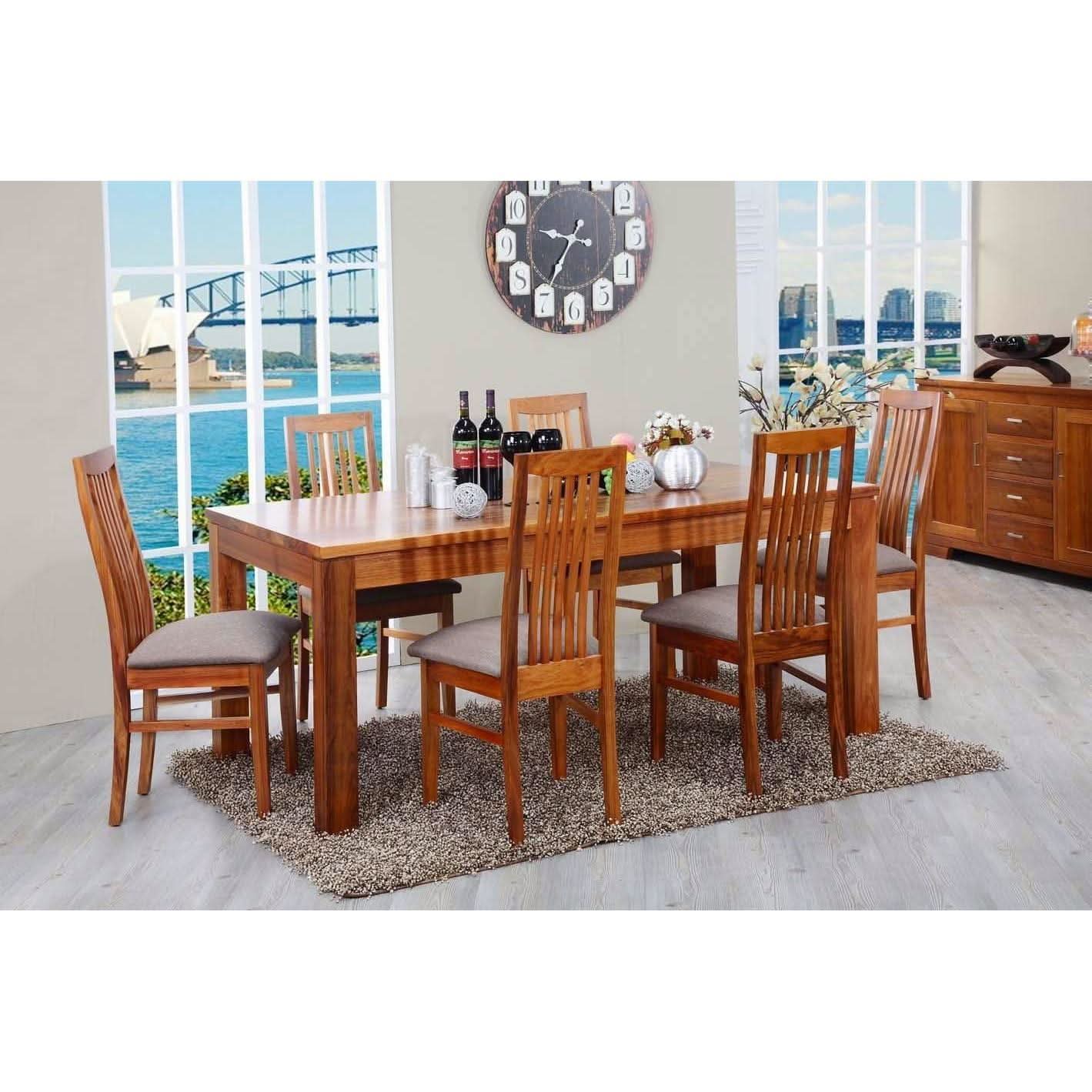 NEW VERONA SOLID BLACKWOOD Dining Suite with Table and Chairs - MyChocolateWood