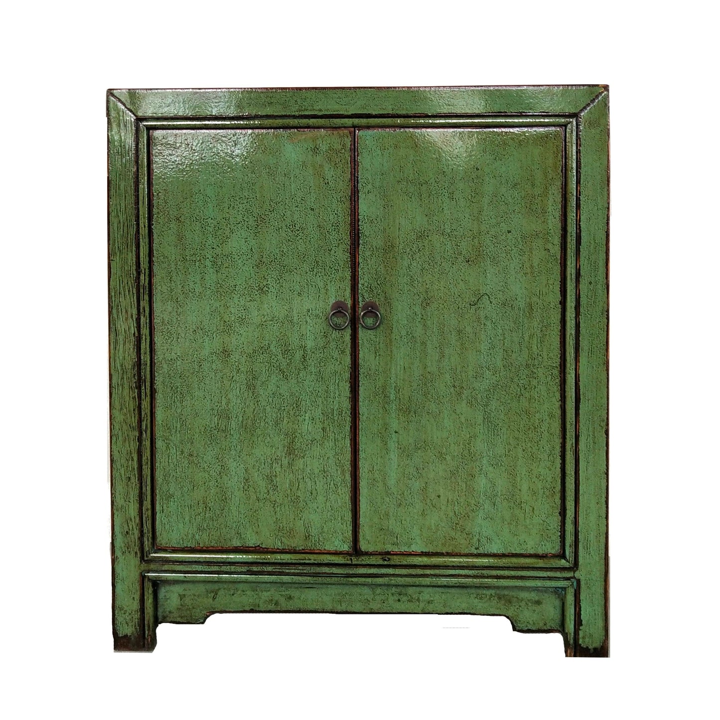 NINGBO NGH004 CHINESE ANTIQUE RECYCLED PINE TIMBER CABINET CUPBOARD GREEN - MyChocolateWood