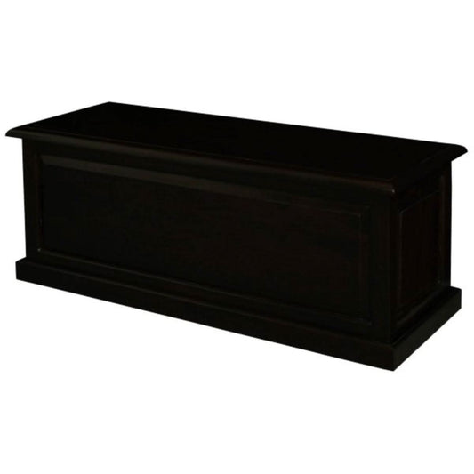 NORA LARGE SOLID MAHOGANY TIMBER BLANKET BOX IN CHOCOLATE - MyChocolateWood