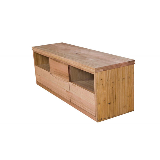 NOREEN SOLID TASSIE OAK TV UNIT ETU 1 DOOR & 2 DRAWERS - MyChocolateWood
