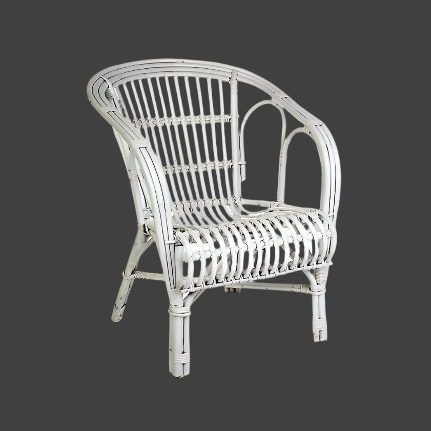 NZ SOLID WHITE RATTAN LOUNGE CHAIR ACCENT CHAIR/ ARMCHAIR /EASY CHAIR - MyChocolateWood