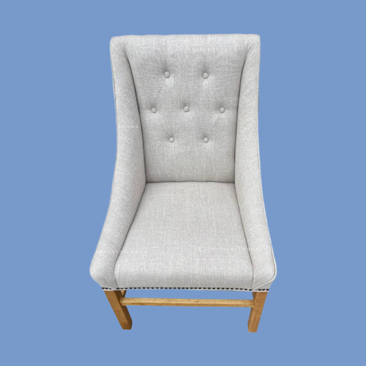 ORTAL FRENCH PROVINCIAL/HAMPTON STYLE DINING CHAIR IN FLAXEEN - MyChocolateWood