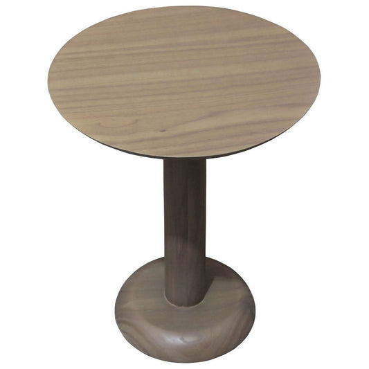 OSLO SOLID WHITE CEDAR TIMBER ROUND SIDE TABLE/LAMP TABLE IN LATTE - MyChocolateWood