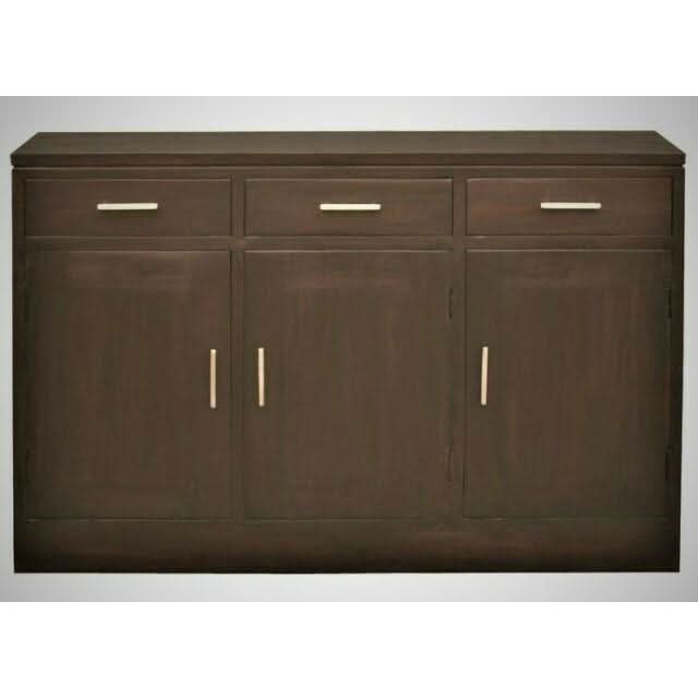 PARIS SOLID MAHOGANY BUFFET/SIDEBOARD 3 DOORS & 3 DRAWERS IN CHOCOLATE COLOUR - MyChocolateWood