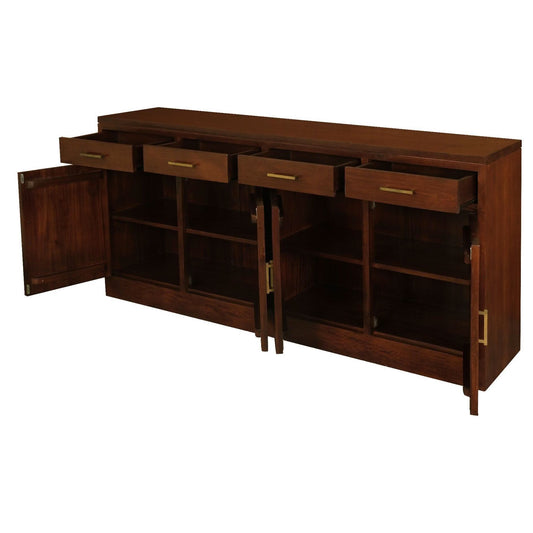 PARIS SOLID MAHOGANY BUFFET/SIDEBOARD 4 DOORS & 4 DRAWERS IN MAHOGANY COLOUR - MyChocolateWood