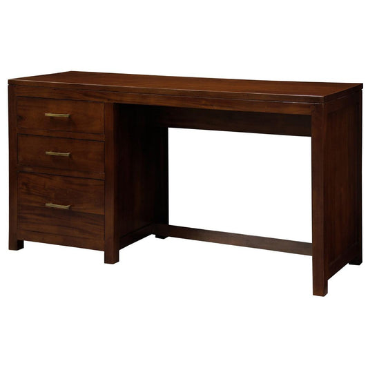 PARIS SOLID MAHOGANY TIMBER 3 DRAWER DESK - MAHOGANY -150CM - MyChocolateWood