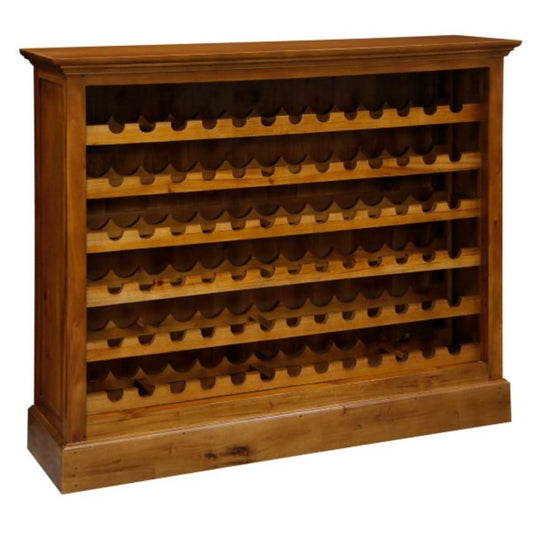 PEGASUS SOLID MAHOGANY TIMBER 78 BOTTLE WINERACK - LIGHT PECAN - MyChocolateWood