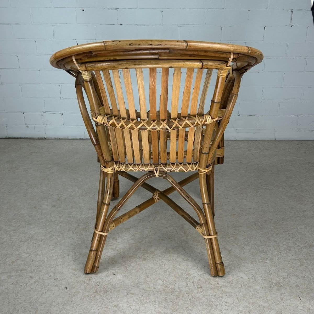 PEREGRIN NATURAL RATTAN VERANDAH CHAIR LOUNGE CHAIR ACCENT CHAIR/ ARMCHAIR /EASY CHAIR - MyChocolateWood