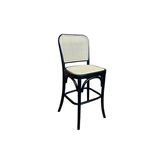PHOENIX BAR STOOL BLACK BEECHWOOD FRAME/BLACK SEAT - MyChocolateWood