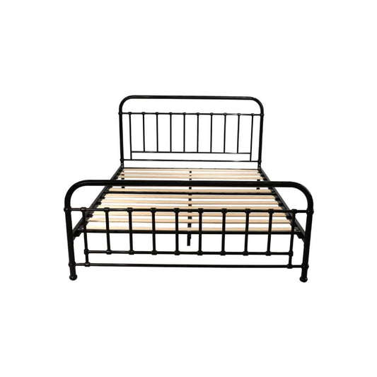 PICOLA QUEEN METAL BED BLACK - MyChocolateWood