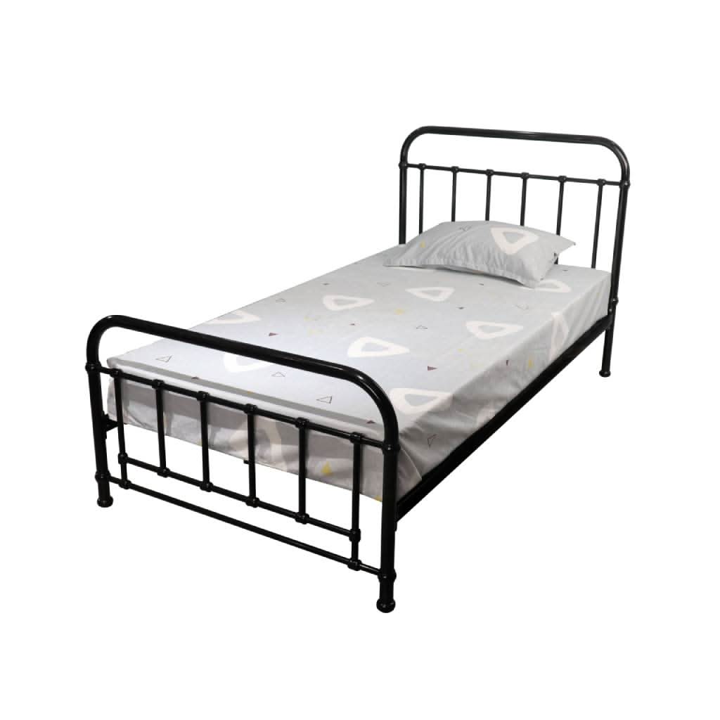 PICOLA SINGLE METAL BED BLACK - MyChocolateWood