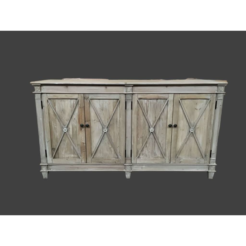 PROVENZ RECYCLED ELM RUSTIC 4-DOOR BUFFET SIDEBOARD 165CM - MyChocolateWood
