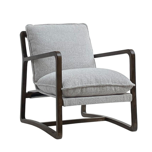 ROGAN BOUCLE TEXTURED FABRIC/ASHWOOD CHAIR IN OAT - MyChocolateWood