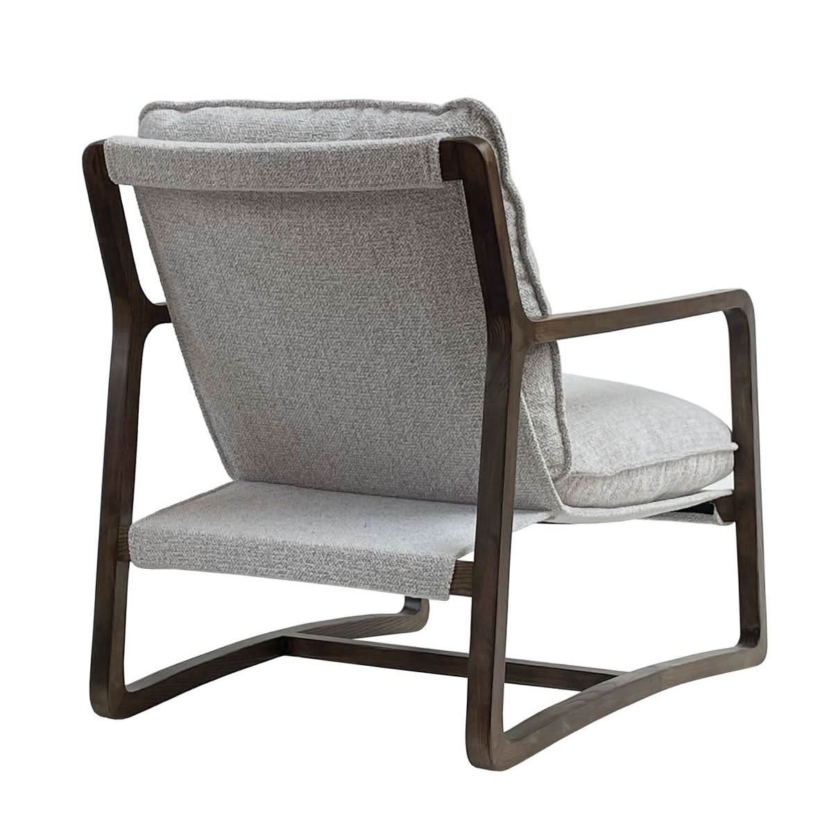 ROGAN BOUCLE TEXTURED FABRIC/ASHWOOD CHAIR IN OAT - MyChocolateWood