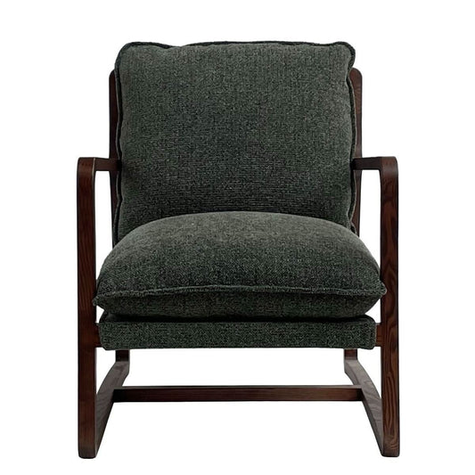 ROGAN BOUCLE TEXTURED FABRIC/ASHWOOD CHAIR IN PINE - MyChocolateWood