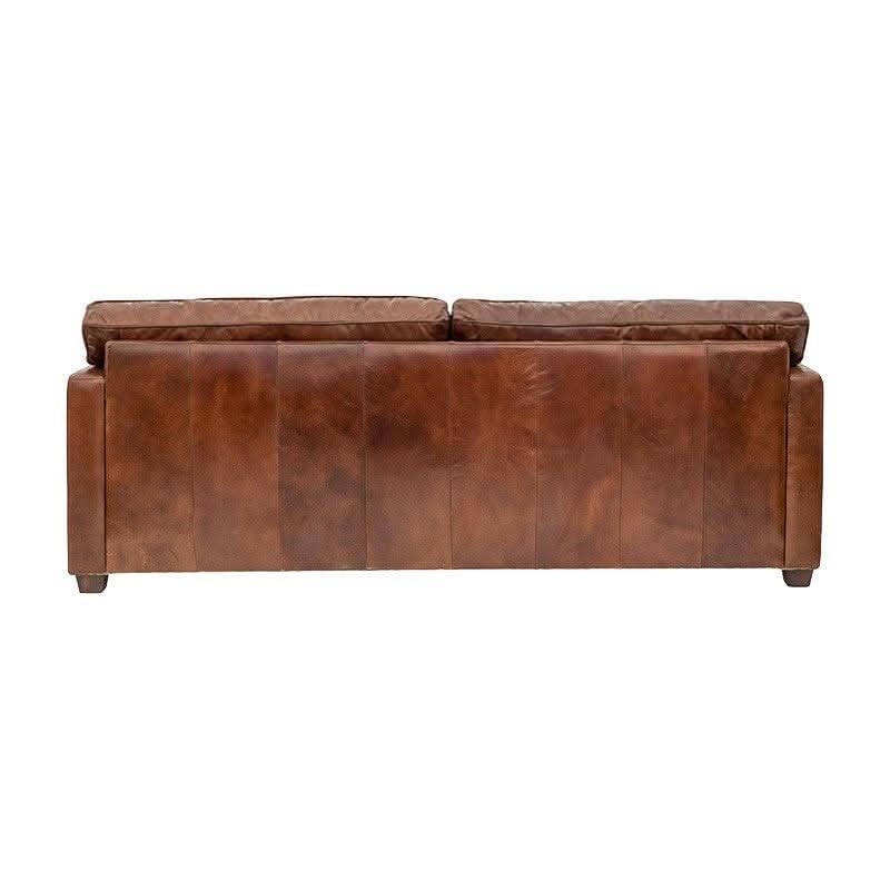 ROXIE AGED LEATHER 3 SEATER SOFA - ITALIAN TOP GRAIN LEATHER - MyChocolateWood