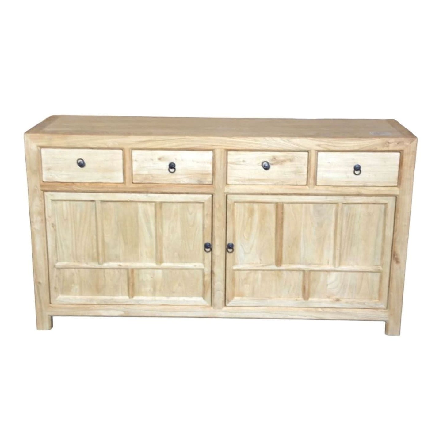 SHULI CHINESE ANTIQUE REPRODUCTION BUFFET SIDEBOARD 2-DOORS 4-DRAWERS ELM - MyChocolateWood