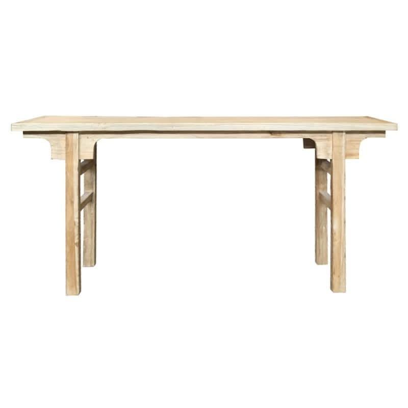 SHULI CHINESE ANTIQUE REPRODUCTION HALL TABLE/CONSOLE RECLAIMED ELM 180 CM - MyChocolateWood