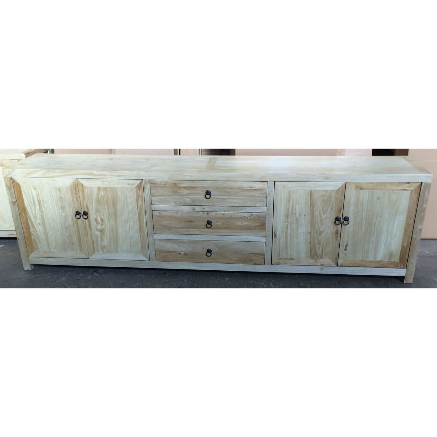 SHULI RECLAIMED ELM CHINESE ANTIQUE REPRODUCTION TV UNIT 250CM - MyChocolateWood