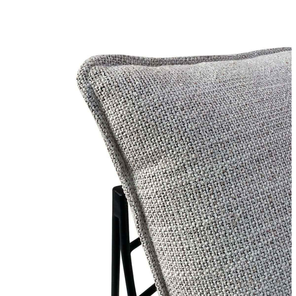 SILVA FABRIC ARMLESS LOUNGE CHAIR EASY CHAIR ACCENT CHAIR IN MARINE - MyChocolateWood