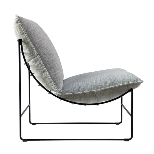 SILVA FABRIC ARMLESS LOUNGE CHAIR EASY CHAIR ACCENT CHAIR IN WINTER