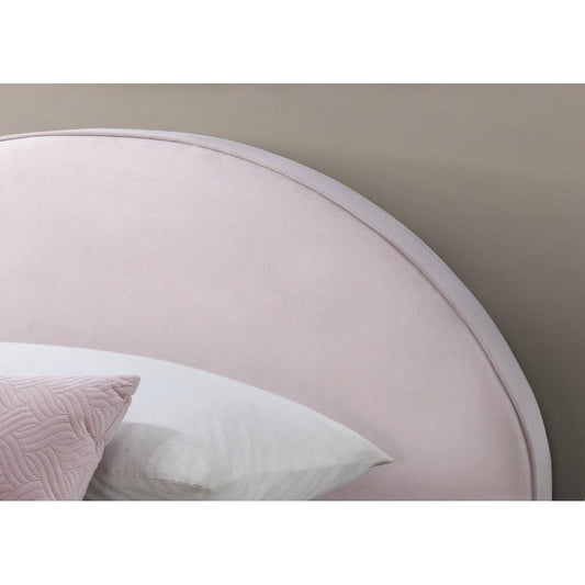 SPAR CHILDREN'S KING SINGLE-SIZE BED IN PINK VELVET FABRIC