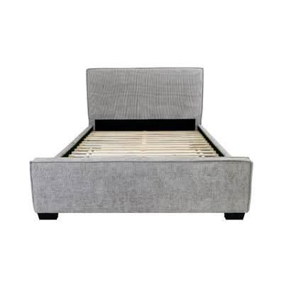 SPERLING FABRIC KING BED IN GREY - MyChocolateWood