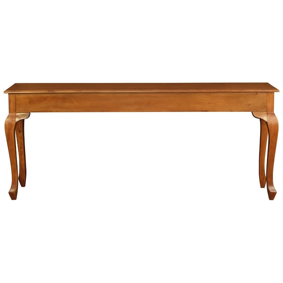 STEWART QUEEN ANN STYLE SOLID MAHOGANY CONSOLE TABLE/HALLWAY TABLE 3 DRAWERS LIGHT PECAN 180CM - MyChocolateWood
