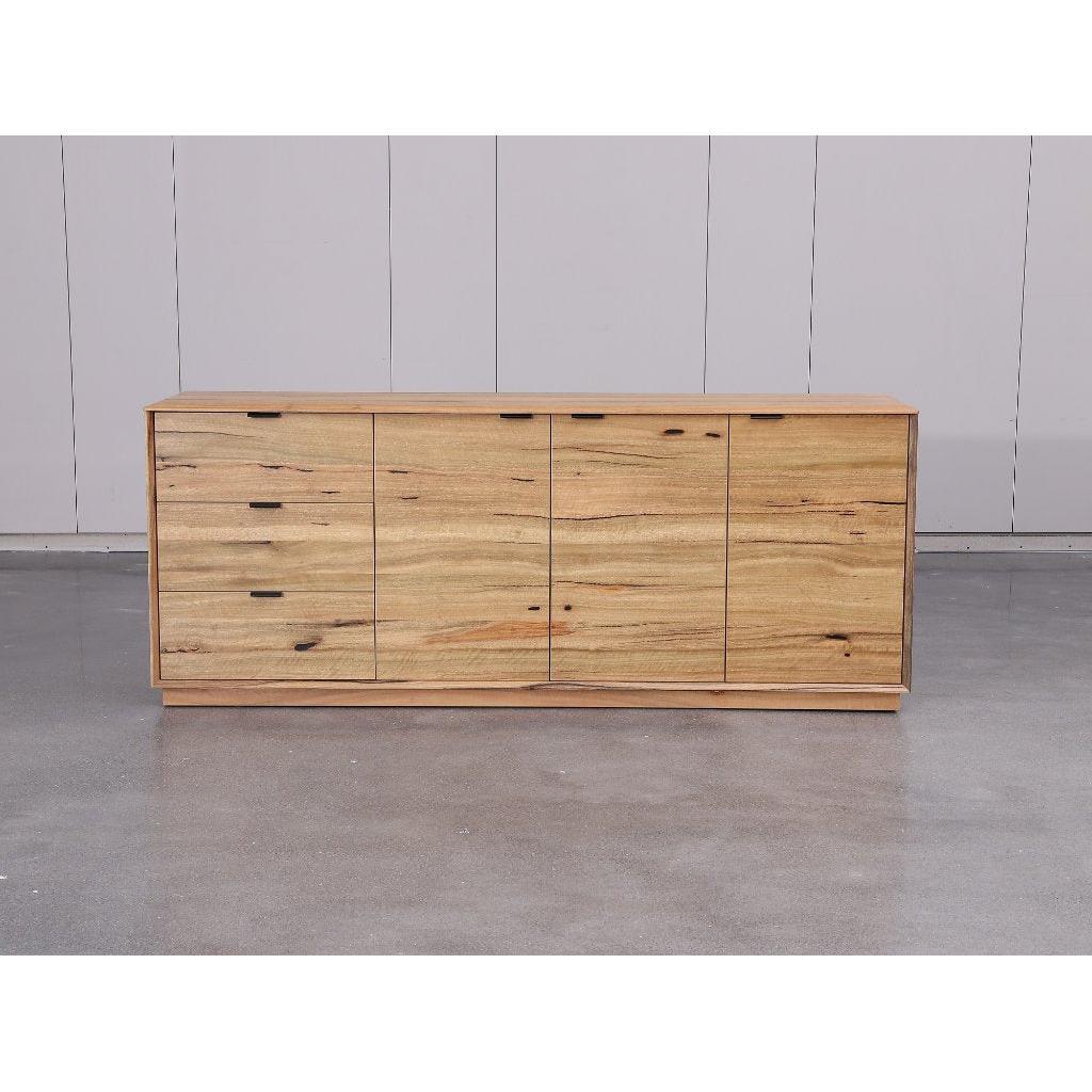 TAMWORTH MARRI WOOD BUFFET/SIDEBOARD 3 DOORS 3 DRAWERS - NATURAL - MyChocolateWood