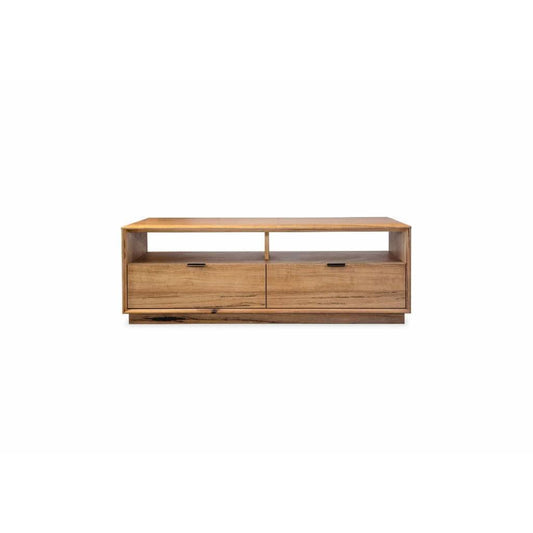 TAMWORTH SOLID MARRI WOOD COFFEE TABLE 2 DRAWERS - NATURAL - MyChocolateWood