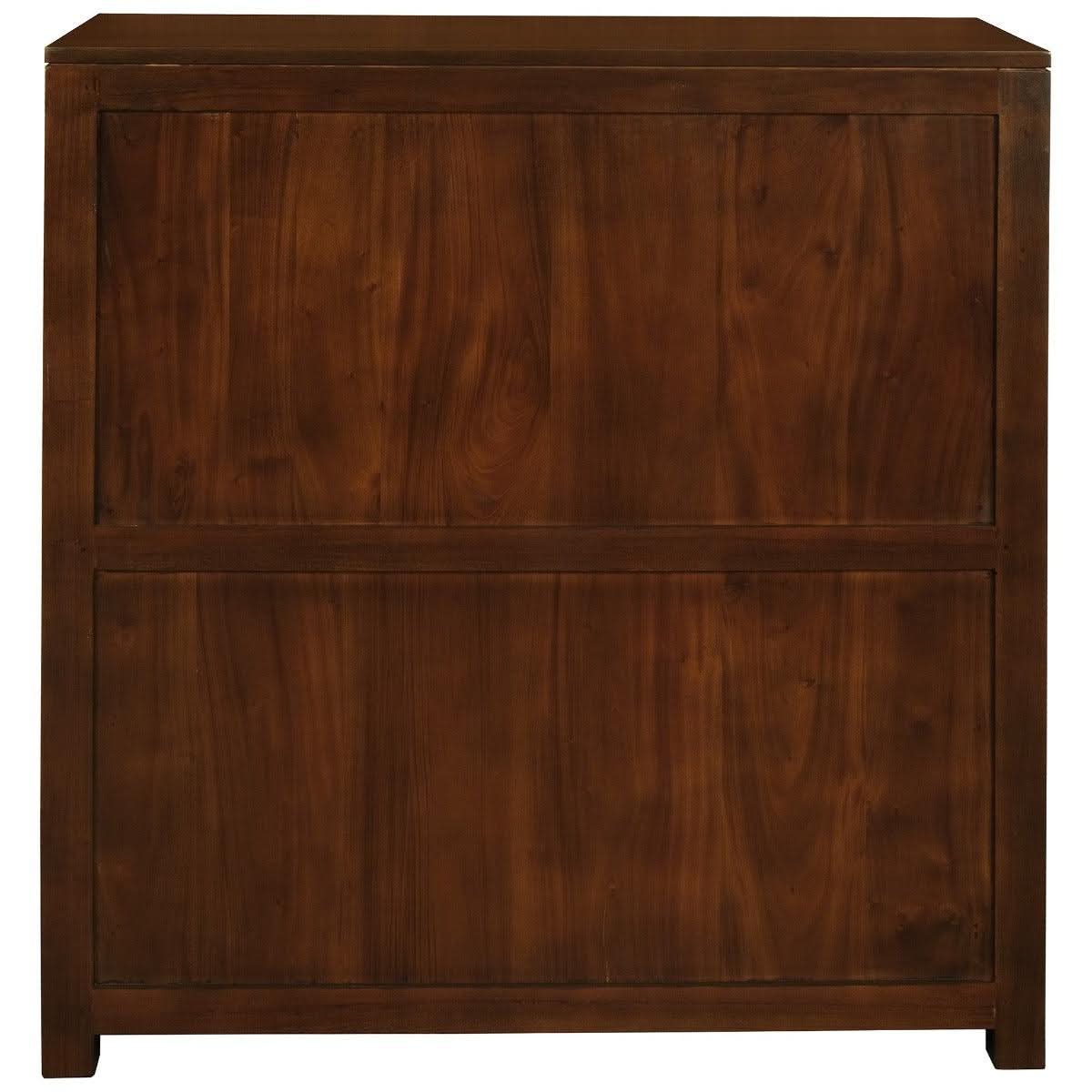 TANAKA SOLID MAHOGANY 5 DRAWERS TALLBOY IN MAHOGANY - MyChocolateWood