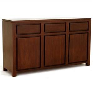 TANAKA SOLID MAHOGANY BUFFET WITH 3 DOORS & 3 DRAWERS IN MAHOGANY FINISH - MyChocolateWood