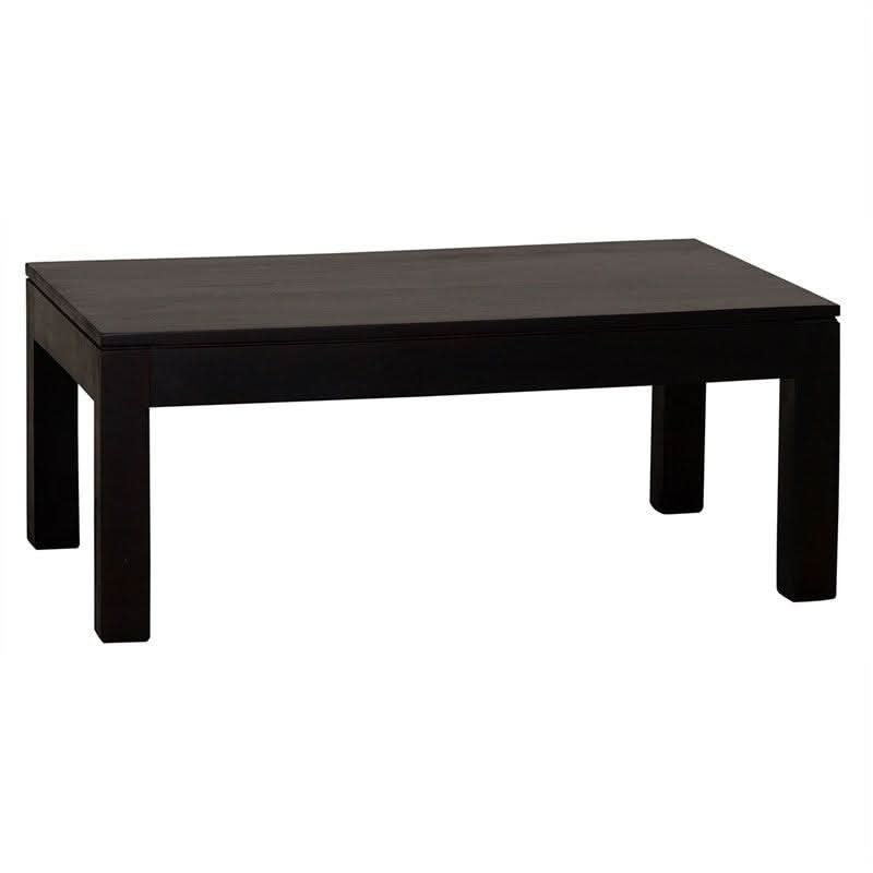 TANAKA SOLID MAHOGANY CONTEMPORARY COFFEE TABLE IN CHOCOLATE - MyChocolateWood